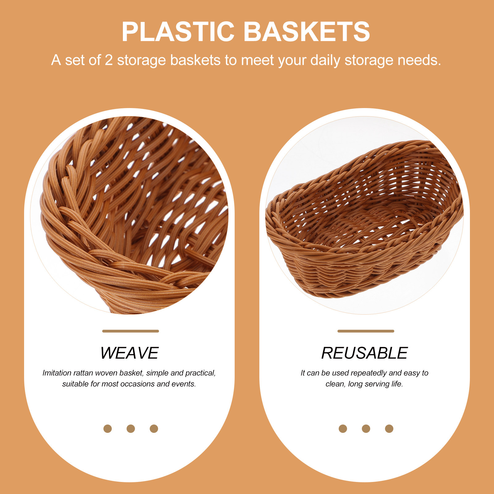 2Pcs Imitation Rattan Woven St - Kitchen Gadgets Store 评论和价格